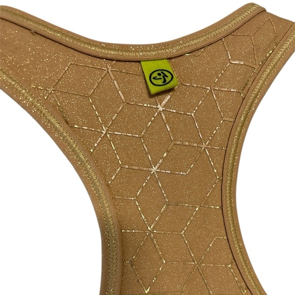 Zumba Fitness Black and Gold Women's Tank Top and Gold Bralette, Size L, GUC - Picture 6 of 6